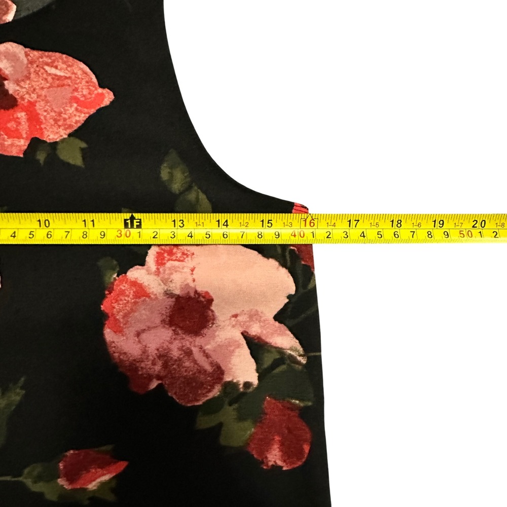Wilfred Aritzia Sevres Floral Sleeveless Blouse Top Black Pink XS Romantic Chic - Picture 5 of 6